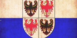 Bandiera con stemma Regione Trentino