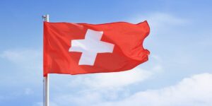 Bandiera Svizzera al vento